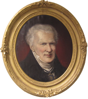 Foto: Portrait Alexander von HUmboldt © Ölgemälde „Alexander von Humboldt“ (AH/BLE-0001) von der Künstlerin Emma Gaggiotti-Richards © ABBAW, Abteilung Sammlungen, Gelehrtengemälde, A. v. Humboldt, AH/BLE-0001. Portraitgemälde eines Mannes