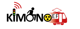 Logo mit Schriftzug in Verbindung mit Straßenbahn, Ampel und Rollsthulfahrer