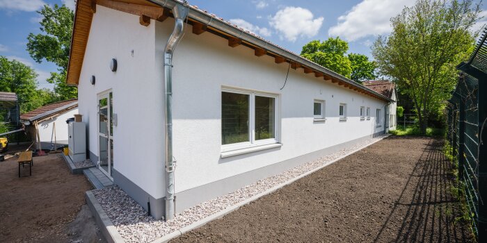 Foto: Neues Betriebsgebäude für Erfurter Tierheim © Stadtwerke Erfurt Ein eingeschossiger Neubau