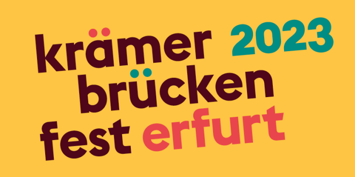 Grafik mit Schriftzug Krämerbrückenfest Erfurt 2023
