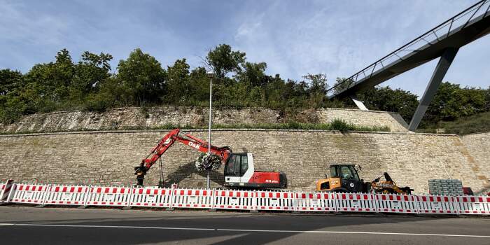 Sanierung der oberen Stützwand an der Bastion „Gabriel“ beginnt