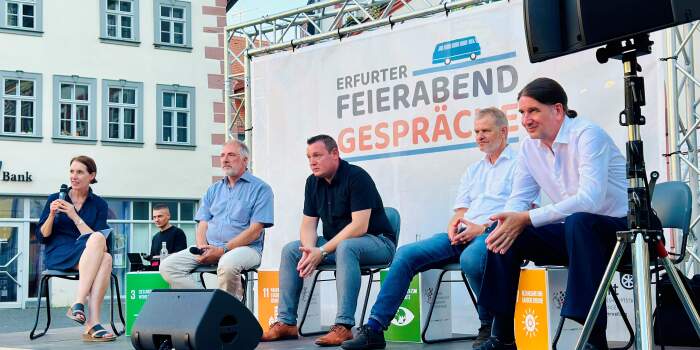 Weltoffenes Erfurt: Nächstes Feierabendgespräch am Donnerstag auf dem Fischmarkt