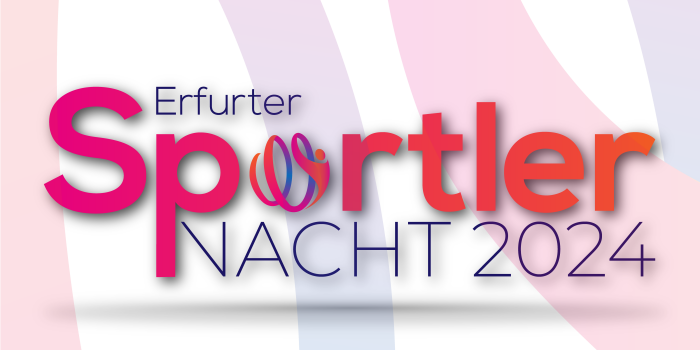 Grafik mit Schriftzug "Erfurter Sportlernacht 2024"