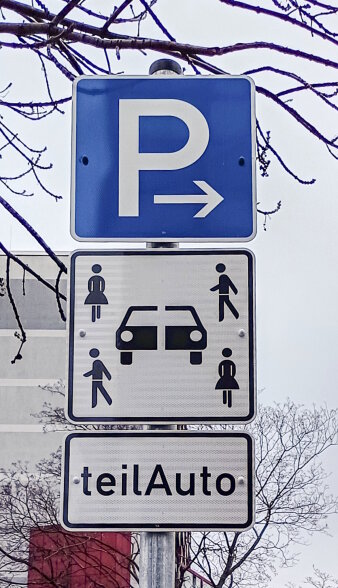 STVO-Verkehrszeichen Carsharing