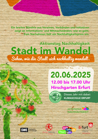 Foto: Aktionstag Nachhaltigkeit 2025 © Stadtverwaltung Erfurt Plakat zur Veranstaltung mit verschiedenen Angaben