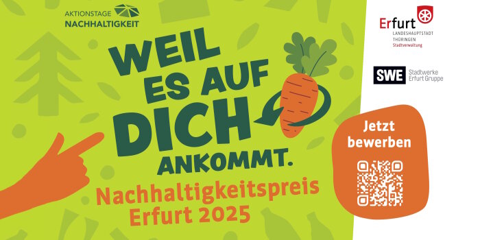Foto: Erfurter Nachhaltigkeitspreis 2025 © Stadtverwaltung Erfurt Grafik
