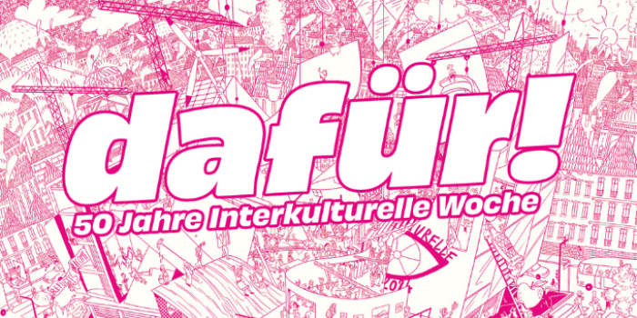 Bild: Interkulturelle Woche 2025 – Wimmelbild © ÖVA Wimmelbild – 50 Jahre Interkulturelle Woche 2025