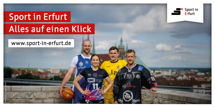 Foto: Kampagne "Sport in Erfurt" © ETMG Text-Bild-Grafik