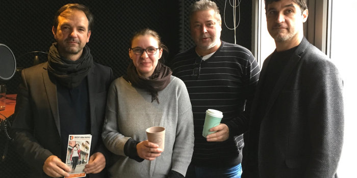 Foto: Radio Frei Podcast: Erfurt auf dem Mehrweg im Stadtgespräch © Josef Ahlke 4 Personen im Studio