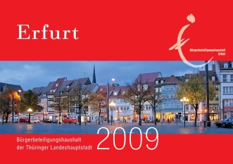 Titelblatt - Broschüre - Bürgerbeteiligungshaushalt der Landeshauptstadt Erfurt 2009 