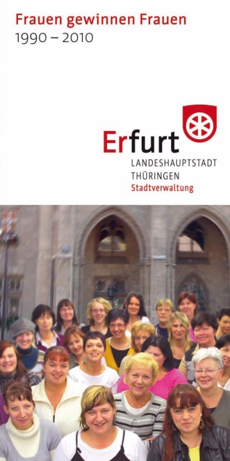 Titelblatt - Imagebroschüre zum Erfurter Frauennetzwerk 1990 - 2010