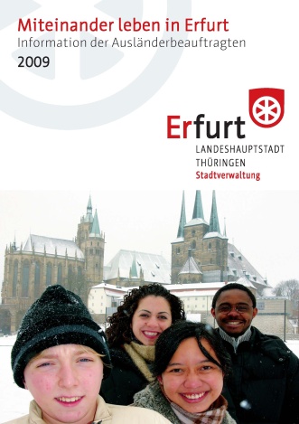 Miteinander leben in Erfurt Titelblatt - Broschüre - Miteinander leben in Erfurt