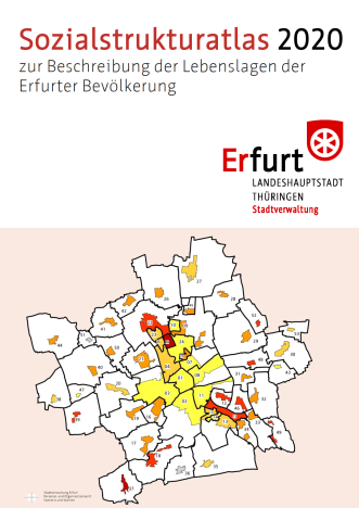 Sozialstrukturatlas 2020 Überschrift, Stadtlogo, Karte