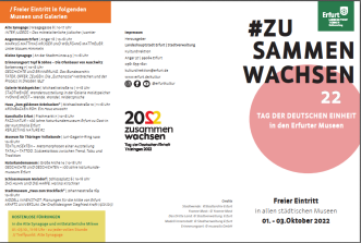 Screenshot Flyer Erfurter Museen Tag der Deutschen Einheit 2022 Grafik