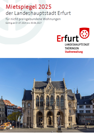 Erfurter Mietspiegel 2025 - Cover Erfurter Mietspiegel 2025 - Für nicht preisgebundene Wohnungen, gültig ab 01.07.2025.