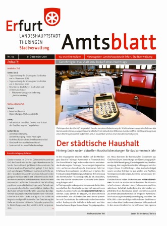 Amtsblatt Nr. 19 vom 09.12.2011