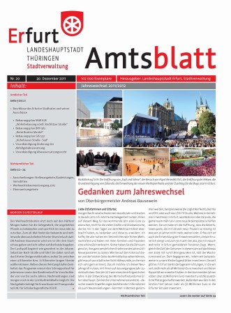 Amtsblatt Nr. 20 vom 30.12.2011