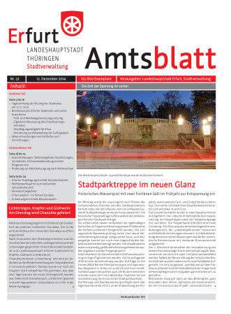 Amtsblatt Nr. 22 vom 12.12.2014