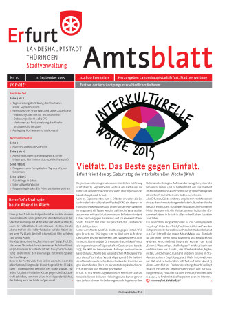 Amtsblatt Nr. 15 vom 11.09.2015