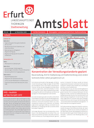 Amtsblatt Nr. 20 vom 09.12.2016