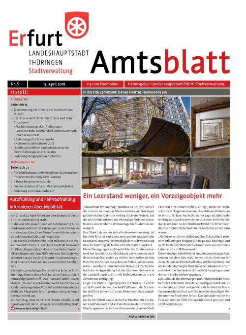 Amtsblatt Nr. 6 vom 13.04.2018