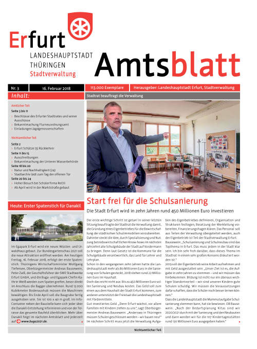 Amtsblatt Nr. 3 vom 16.02.2018