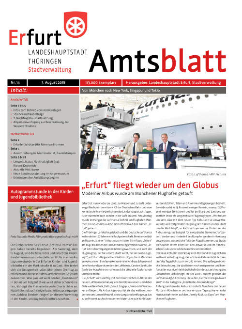 Amtsblatt Nr. 14 vom 03.08.2018