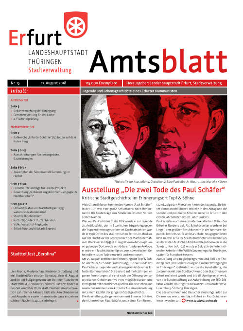 Amtsblatt Nr. 15 vom 17.08.2018