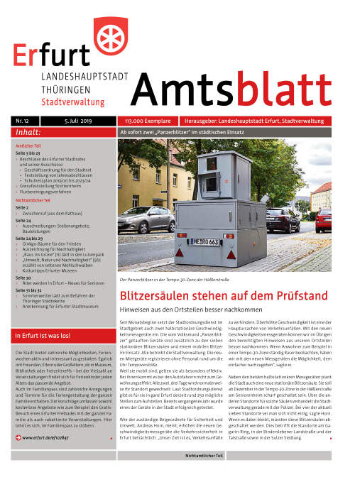 Amtsblatt Nr. 12 vom 05.07.2019