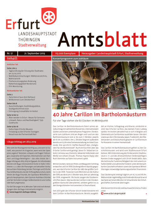 Amtsblatt Nr. 17 vom 21.09.2019