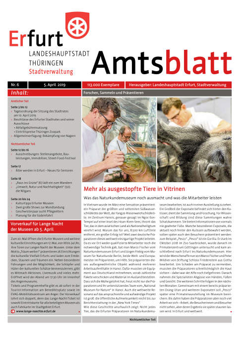 Amtsblatt Nr. 6 vom 05.04.2019