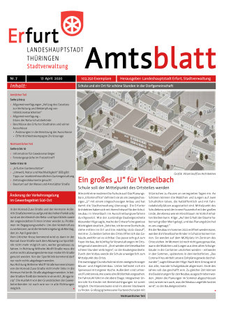 Amtsblatt Nr. 7 vom 17.04.2020 Eine Architekturzeichnung von einer Schule