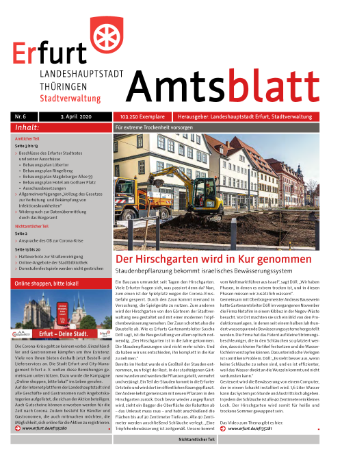 Amtsblatt Nr. 6 vom 03.04.2020
