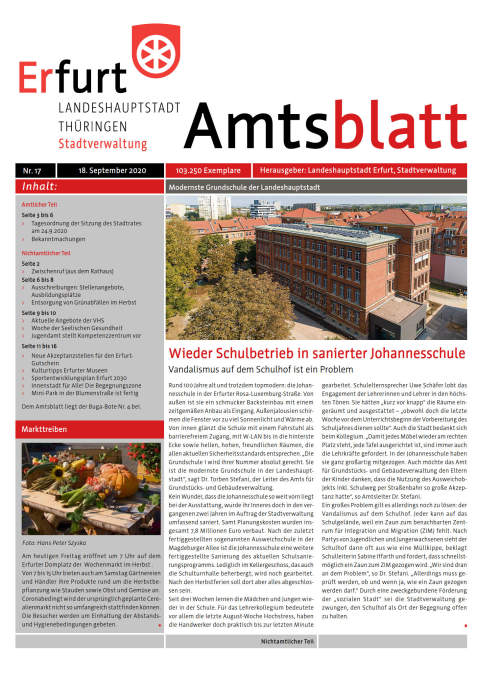Amtsblatt Nr. 17 vom 18.09.2020