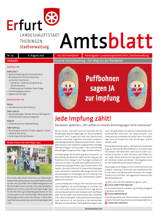 Amtsblatt Nr. 14 vom 06.08.2021 Titelbild Amtsblatt
