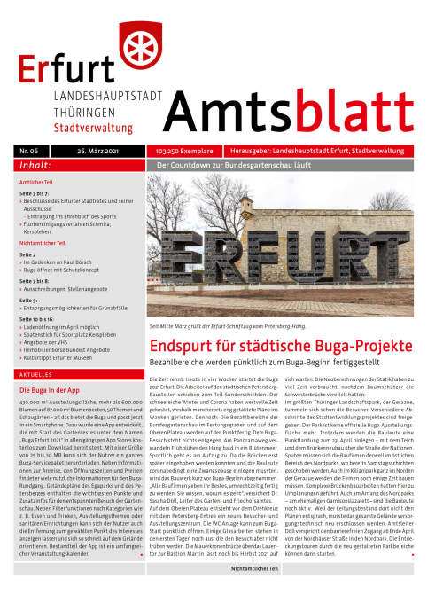 Amtsblatt Nr. 6 vom 26.03.2021