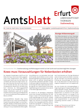 Titelbild Amtsblatt mit Blumenbild 
