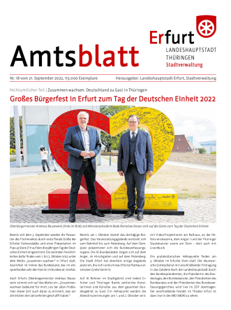 Großes Bürgerfest in Erfurt zum Tag der Deutschen Einheit 2022