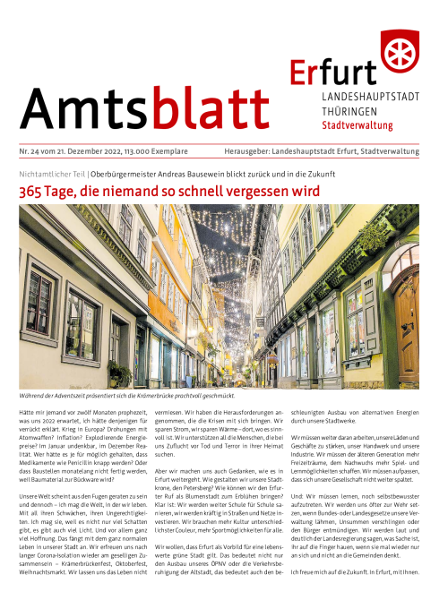 Amtsblatt Nr. 24 vom 21.12.2022