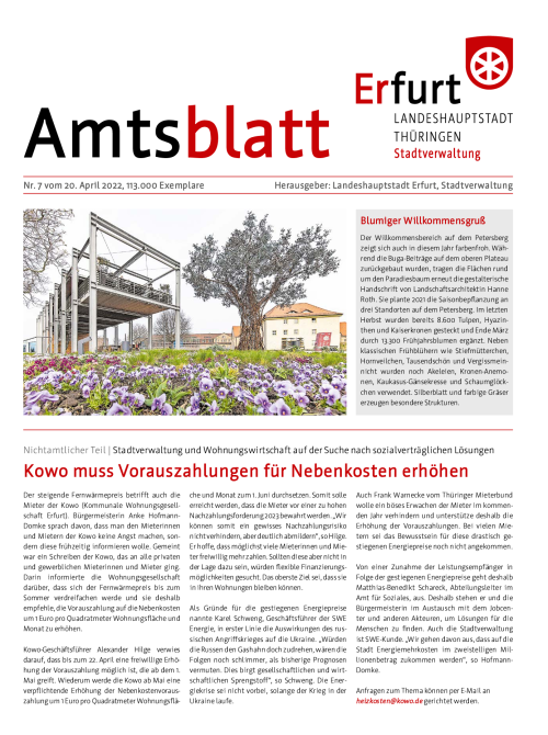 Amtsblatt Nr. 7 vom 20.04.2022