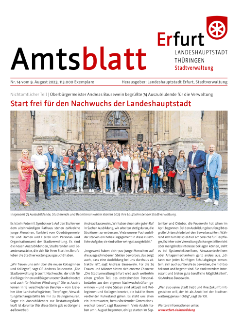 Amtsblatt Nr. 14 vom 09.08.2023