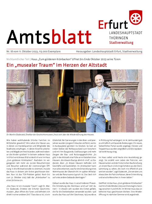 Amtsblatt Nr. 18 vom 11.10.2023