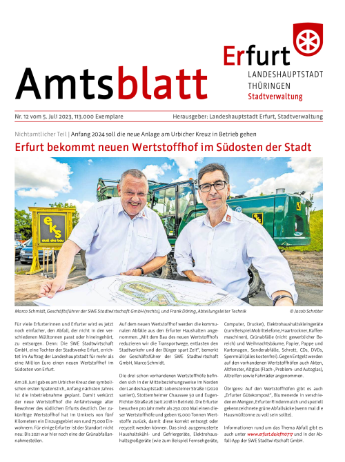 Amtsblatt Nr. 12 vom 05.07.2023