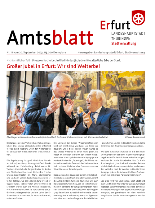 Amtsblatt Nr. 17 vom 20.09.2023