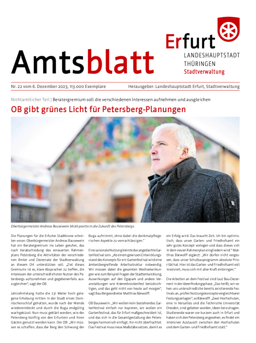 Amtsblatt Nr. 22 vom 06.12.2023