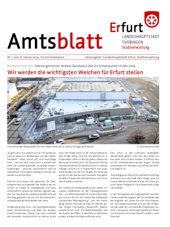 Amtsblatt der Landeshauptstadt Erfurt vom 17. Januar 2024