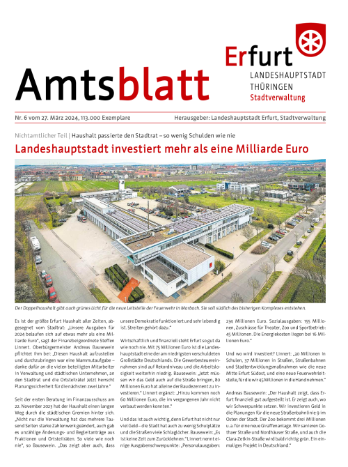 Amtsblatt Nr. 6 vom 27.03.2024