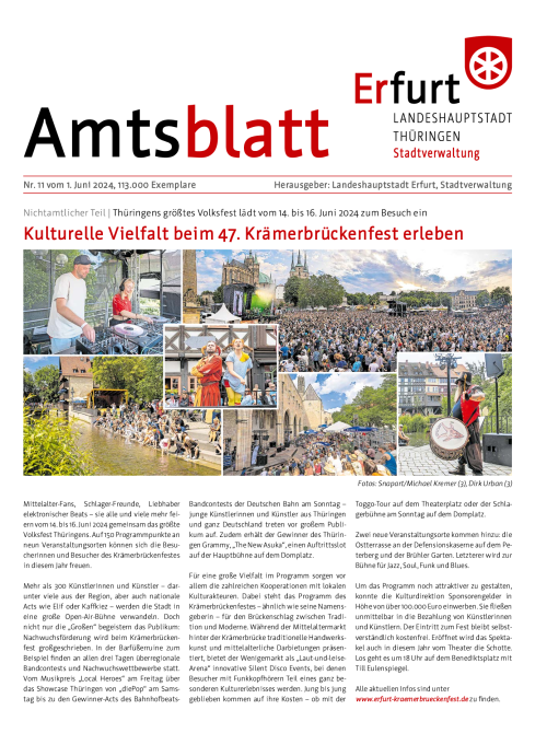 Amtsblatt Nr. 11 vom 01.06.2024