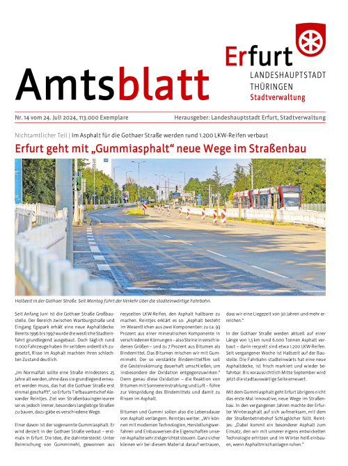 Amtsblatt Nr. 14 vom 24.07.2024
