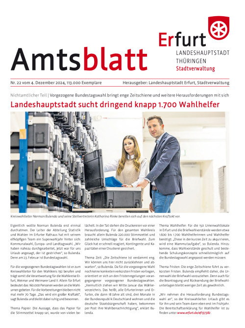 Amtsblatt Nr. 22 vom 04.12.2024